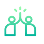 Gradueret ikon af samarbejde