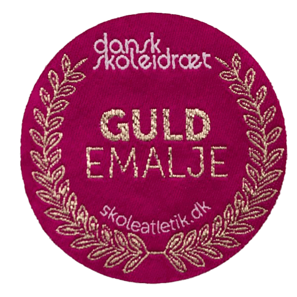 Guld m/emalje mærke - inkl. diplom