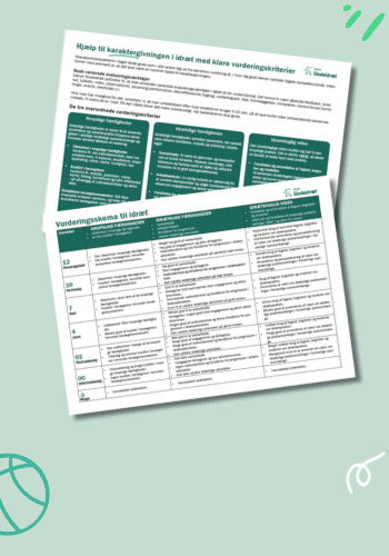 Vurderingskriterier idræts lærerskema preview